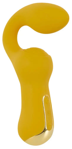 VIBRADOR DOBLE VAGINA Y CLITORIS YELLOW Orion